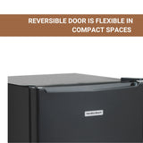 Hamilton Beach 2.5 cu. Ft. Refrigerator, Energy Star, 2 glass adj. shelves, rev.door, leveling ft.