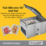HAMILTON BEACH PrimaVac™406 In-Chamber Vacuum Sealer, 16" seal bar
