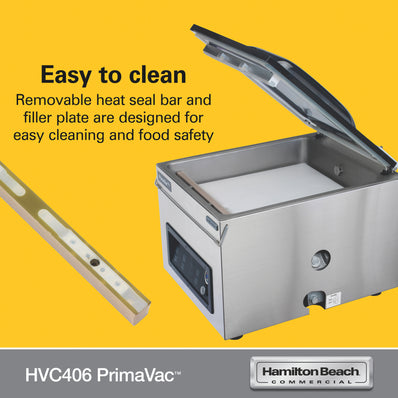 HAMILTON BEACH PrimaVac™406 In-Chamber Vacuum Sealer, 16" seal bar