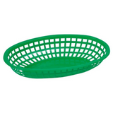 Oval Fast Food Basket - Green pk 12 ct