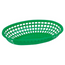 Oval Fast Food Basket - Green pk 12 ct