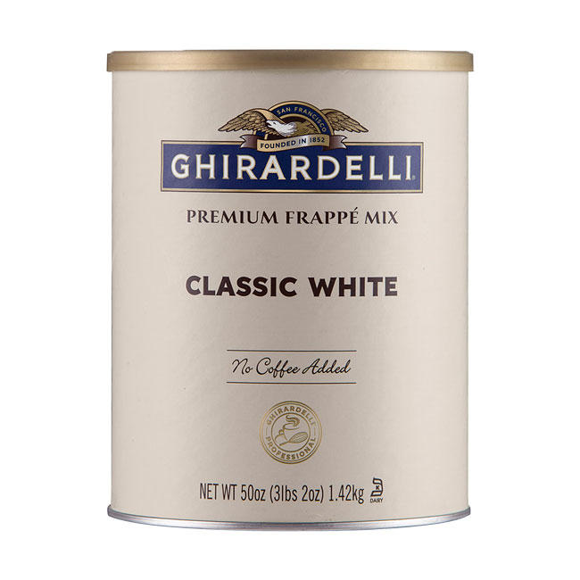 Ghirardelli Classic White Frappe Can 3.12 lb