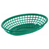 Oval Fast Food Basket - Green pk 12 ct