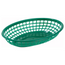 Oval Fast Food Basket - Green pk 12 ct
