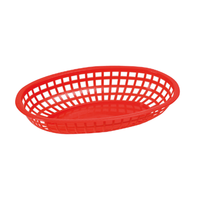 Oval Fast Food Basket - Red pk 12 ct