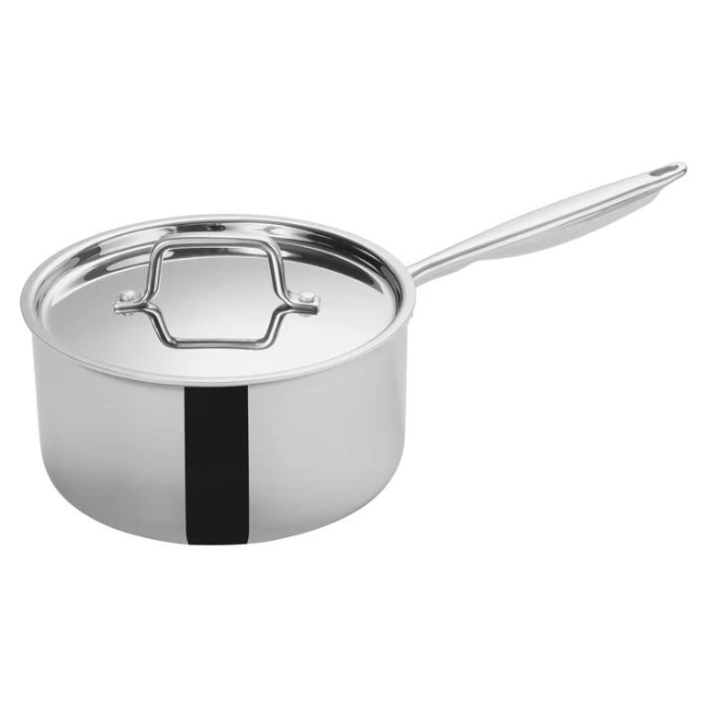 4.5 Quart Stainless Steel Sauce Pan with Cover each