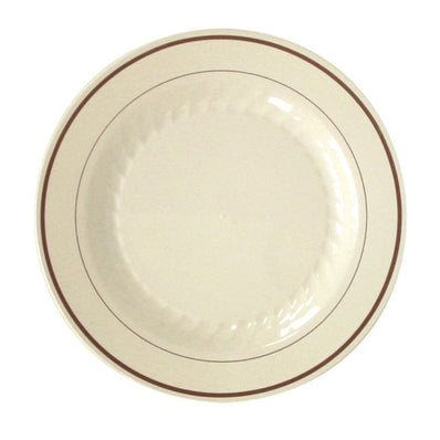 Masterpiece Plate Ivory and Gold 10 1/4" 12 ct