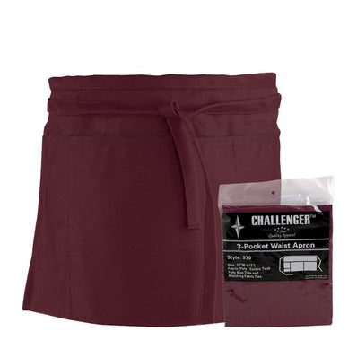 3-Pocket Waist Apron Burgundy each
