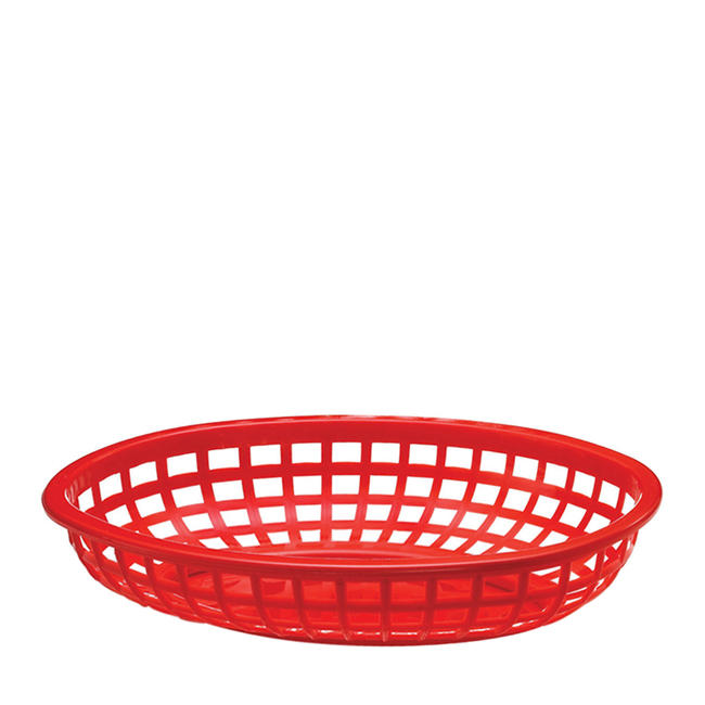Classic Oval Basket Red 9 3/8" 3 dz