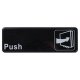 "Push" Sign 9"x3" - Black each