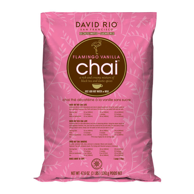 David Rio Flamingo Vanilla Chai Decaf Sugar Free 3 lb