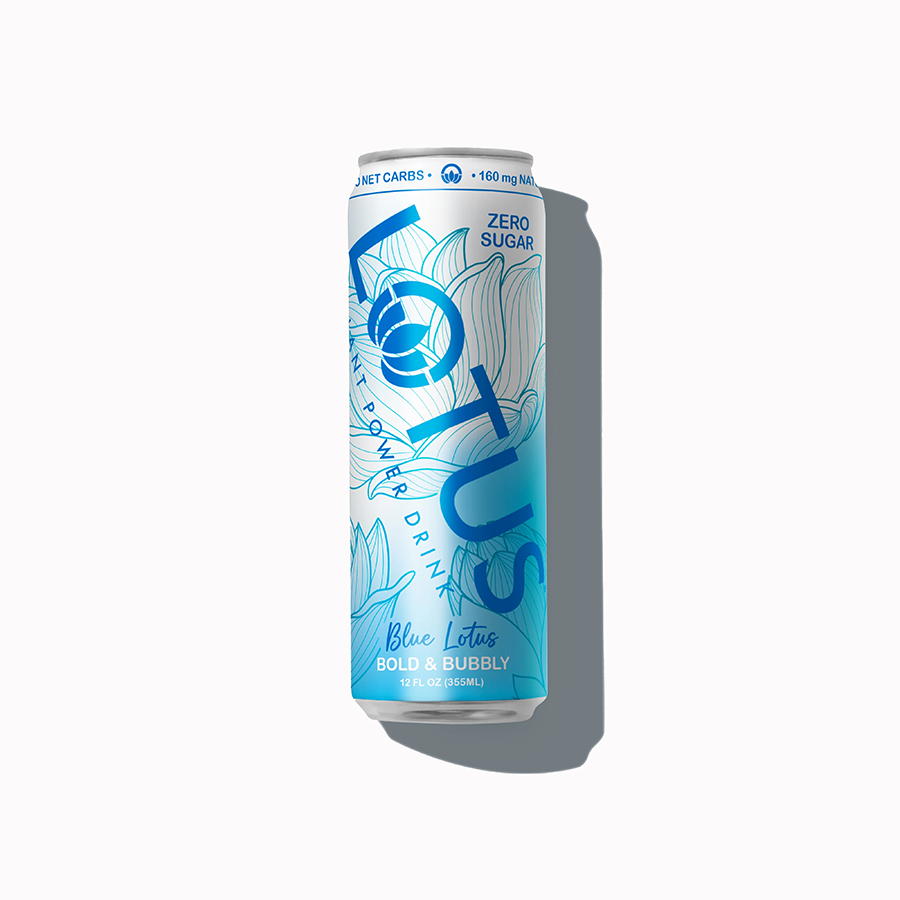 Lotus Plant Power Blue Drink 12 oz