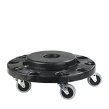 Bronco Round Trash Can Dolly Black each