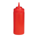 WideMouth Squeeze Bottle Red 16 oz 2 dz