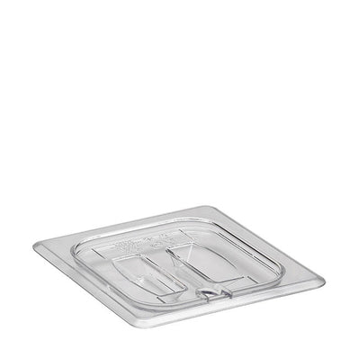 Camwear Food Pan Cover Sixth Size Notched with Handle Clear each
