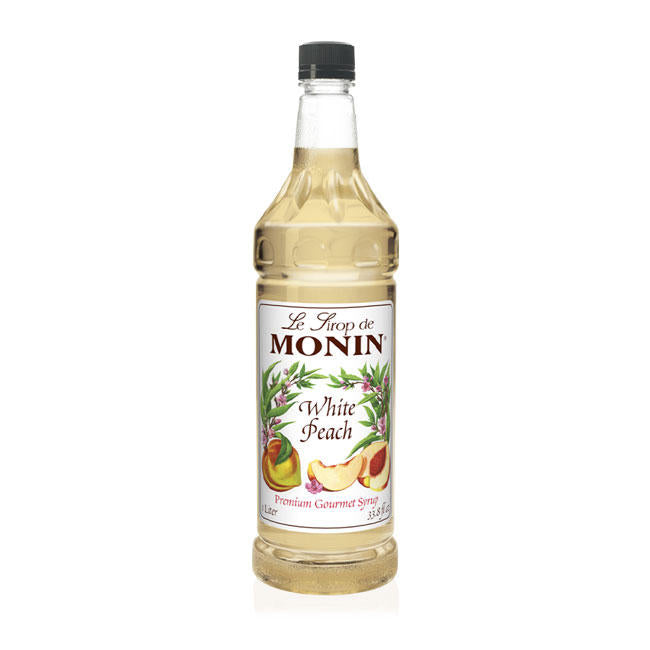 Monin White Peach Syrup PET 1 ltr