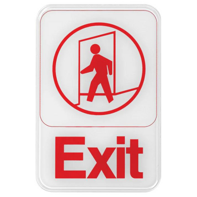 "Exit" Sign 6"x9" White each