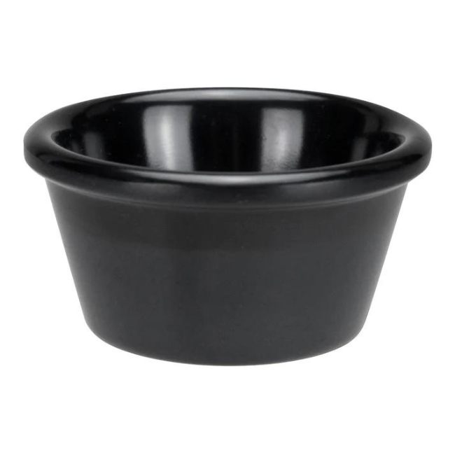 Ramekin 1.5oz Mel Blk pk 1 dz