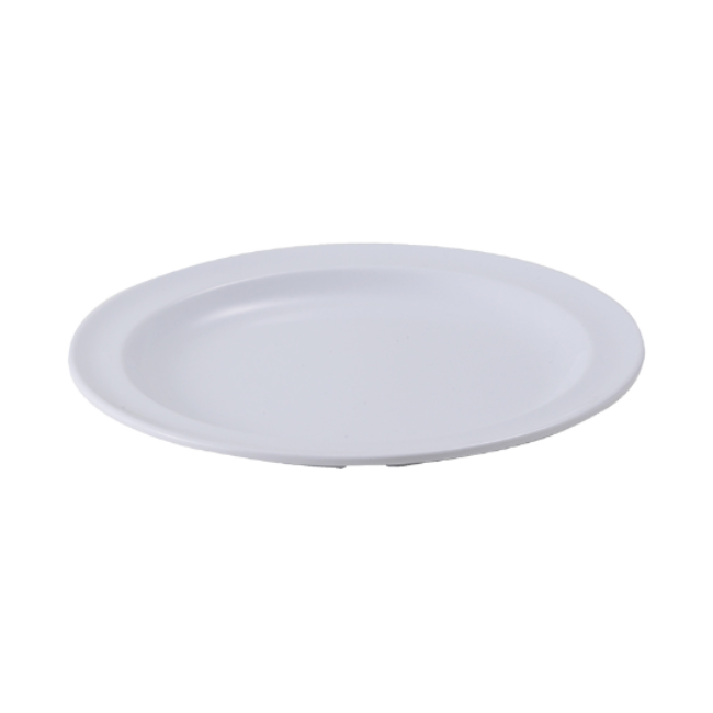 White Melamine Platter 9" pk 1 dz