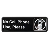 "No Cell Use" Sign - Black each