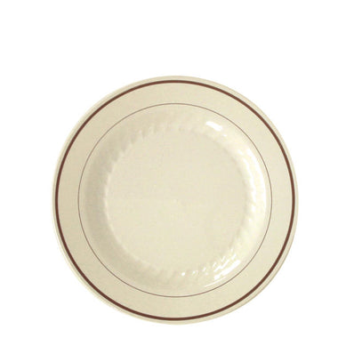 Masterpiece Plate Ivory and Gold 9” 12 ct