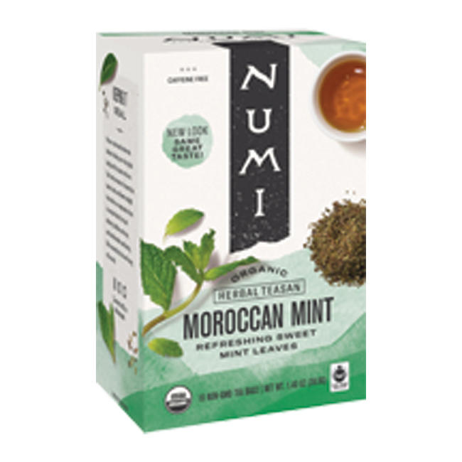 Numi Moroccan Mint Tea Caffeine Free 18 ct