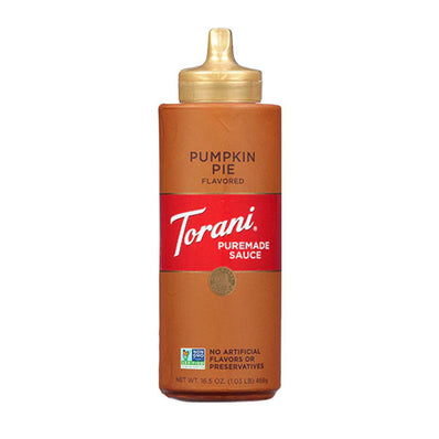 Torani Pumpkin Pie Puremade Sauce Squeeze Bottle 16.5 oz