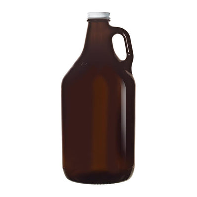 Growler with Lid Amber 64 oz 6 ct