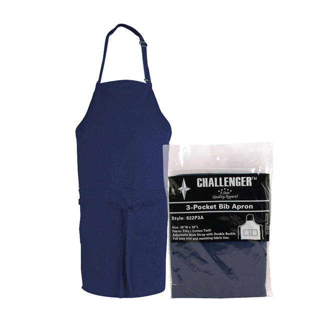 Full Bib 3-Pocket Apron Navy each