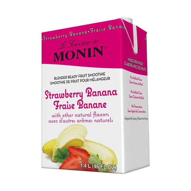 Monin Strawberry Banana Fruit Smoothie Mix 46 oz