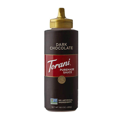 Torani Dark Chocolate Puremade Sauce Squeeze Bottle 16.5 oz