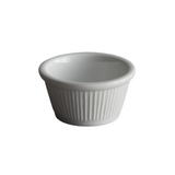 Bedrock Ramekin Fluted Bright White 2 oz 3 dz