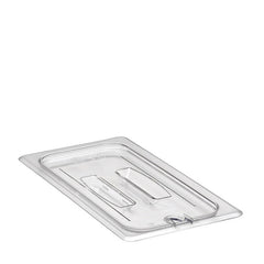 Camwear Food Pan Cover Third Size Notched with Handle Clear each