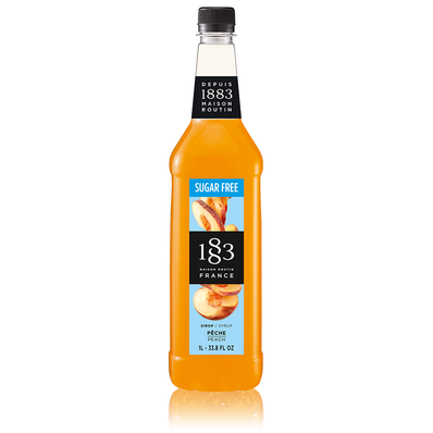 1883 Peach Sugar Free Syrup PET 1 ltr