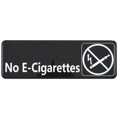 "No E-Cigarettes" Sign - Black each