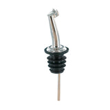 Tapered Pourer with Cap Chrome and Black pk 1 dz