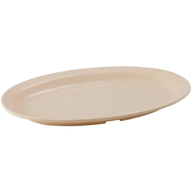 Melamine Platter Oval Tan pk 1 dz