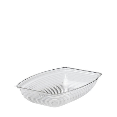 Camwear Bowl Ribbed Rectangular Clear 10" x 14" each