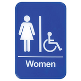 "Women/Accessible" Sign - Blue each
