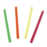 Fat Straw Assorted Neon 6" 500 ct