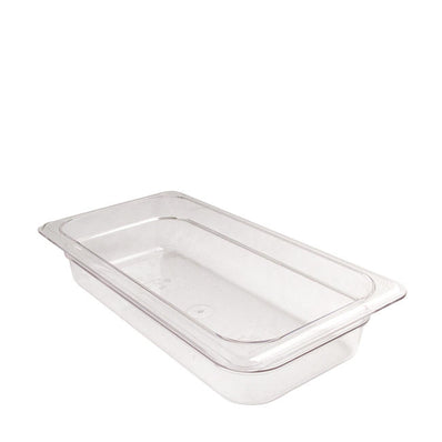 Camwear Food Pan Third Size Clear 2 1/2" each