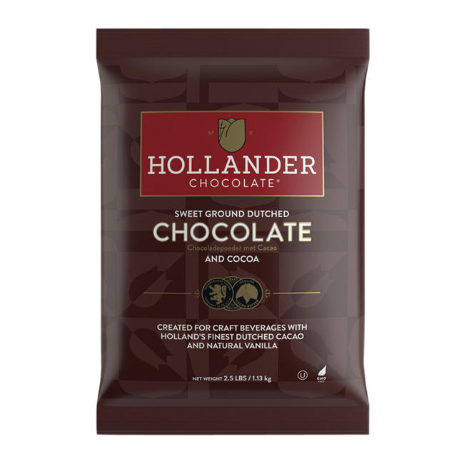 Hollander Barista Sweet Ground Dutched Chocolate Powder 2.5 lb