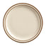 Desert Sand Plate Cream White with Brown Bands and Speckles 10 1/2