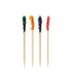 Cello Frill Pick Assorted Colors 4" pk 1000 ct