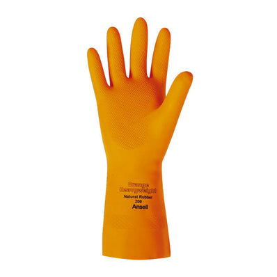 Latex Glove Orange Small pk 1 pair