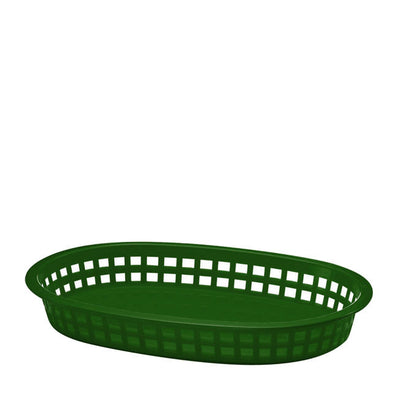Chicago Platter Basket Oval Green 10 1/2" 3 dz