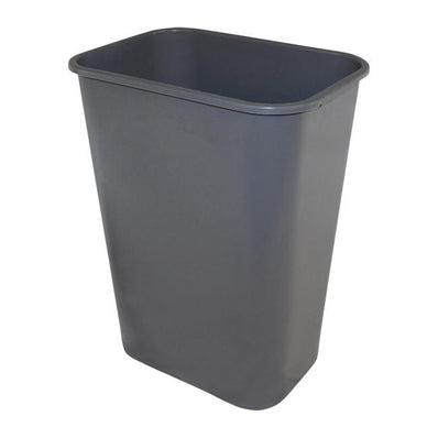 Soft-Sided Plastic Wastebasket Gray 41 qt each