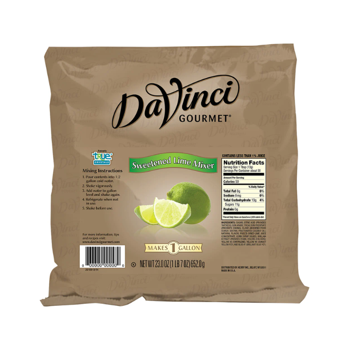 DaVinci Gourmet True Crystals Sweetened Lime Mixer 23 oz