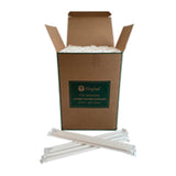 Paper Straw Jumbo White 7 3/4" 400 ct