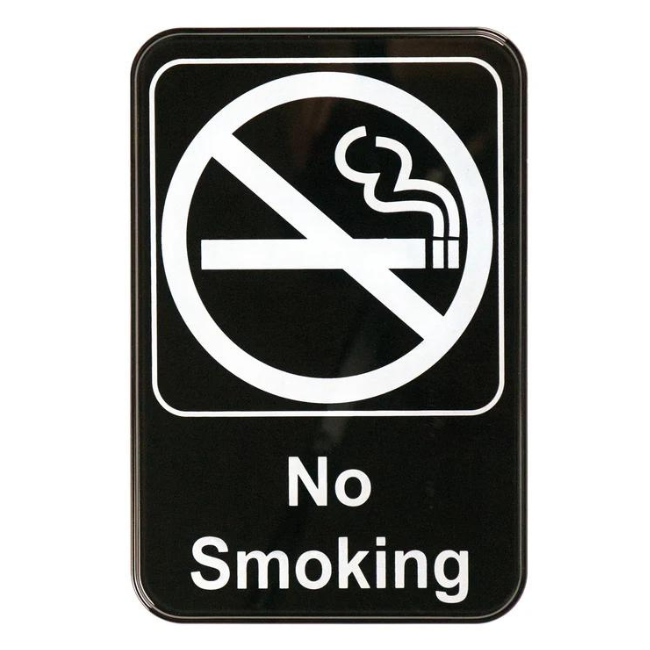 "No Smoking" Sign - Black each